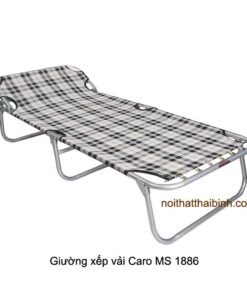Giường xếp vải caro MS 1886 | GIAO HỎA TỐC TPHCM