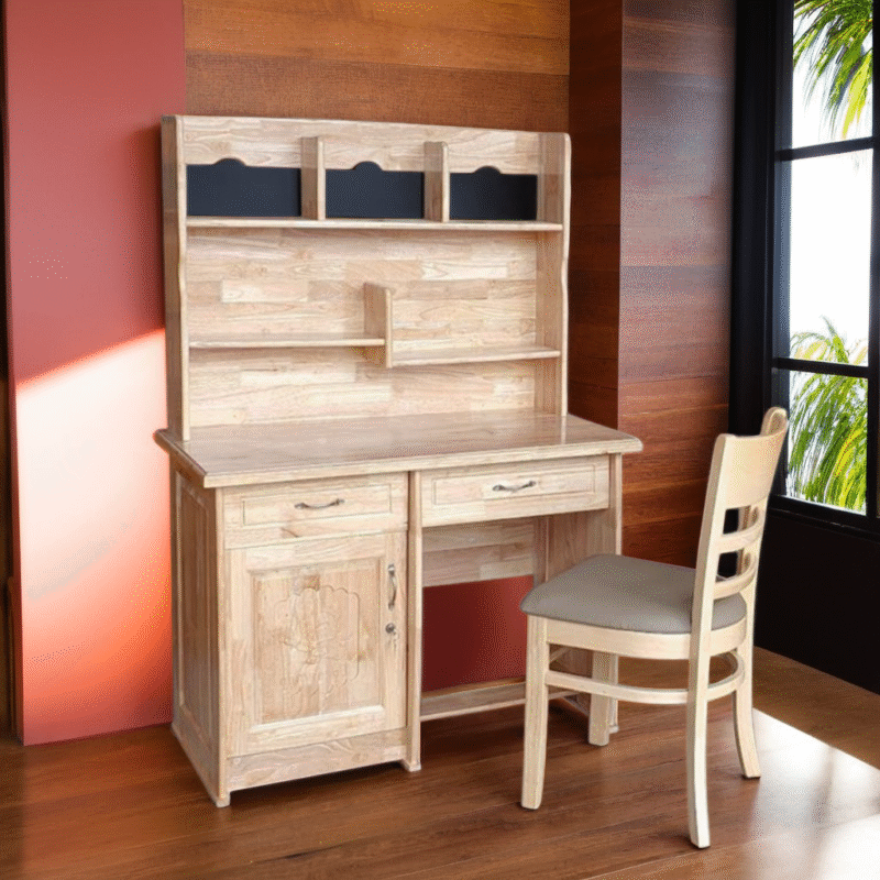 Bàn học cho bé gỗ tự nhiên có kệ MS 2959 | GIAO HỎA TỐC TPHCM - Ảnh 2