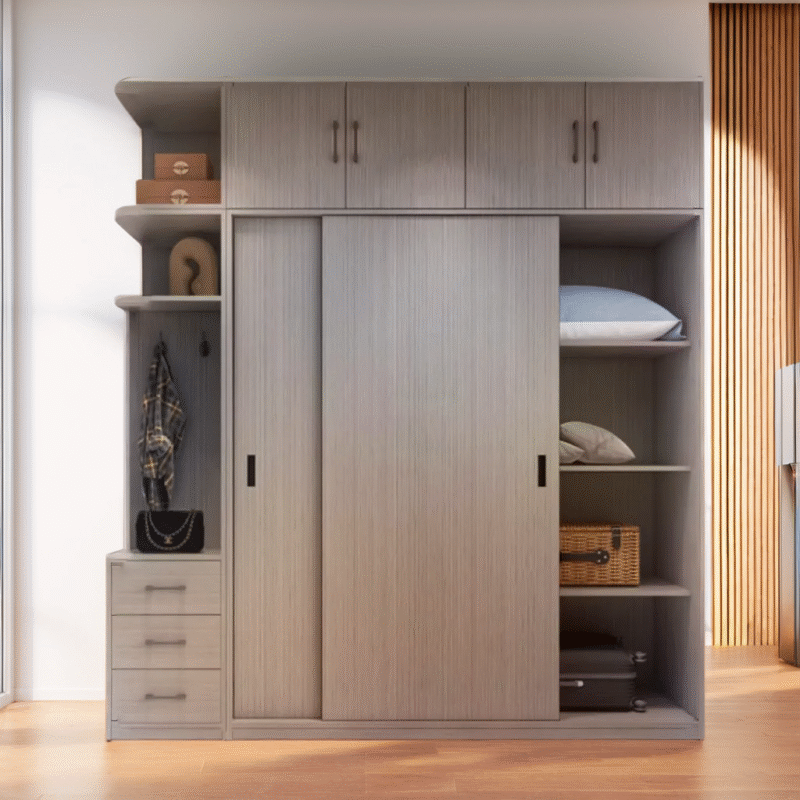 Tủ Quần Áo 2 Tầng Cánh Lùa MS 3185