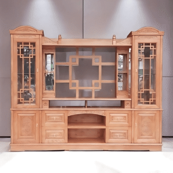 Kệ tivi gỗ kết hợp tủ trang trí MS 2747
