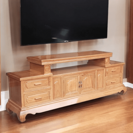 Kệ tivi gỗ gõ đỏ MS 3059
