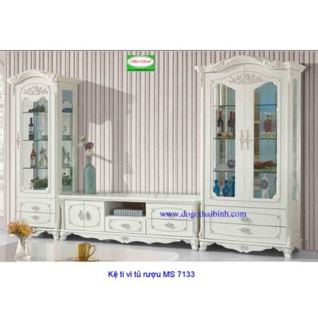 Bộ kệ ti vi - tủ rượu  MS 7133 Giá :16.000.000