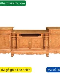 Kệ tivi gỗ gõ đỏ đẹp MS 2692