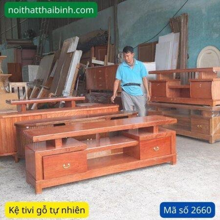 Kệ tivi gỗ tự nhiên MS 2660