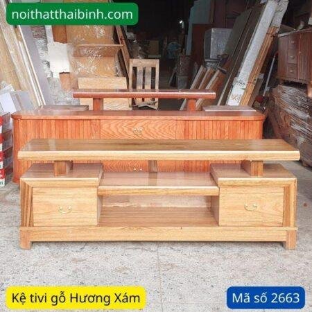 Tủ kệ tivi gỗ Hương Xám MS 2663