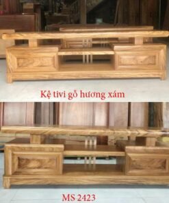 Kệ tivi Nhật gỗ hương xám MS 2423