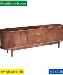 Kệ tivi gỗ sồi sơn màu óc chó MS 2661