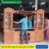 Kệ tivi gỗ kết hợp tủ trang trí MS 2747 - Ảnh 7