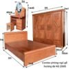 Combo phòng ngủ gỗ hương đá MS 2995 - Ảnh 3