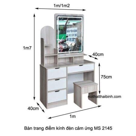 Bàn trang điểm kính đèn cảm ứng MS 2145