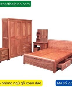 Trọn bộ phòng ngủ gỗ xoan đào MS 2719