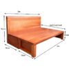 Giường gấp gỗ xoan đào tự nhiên MS 3195 - Ảnh 2