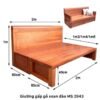 Giường gấp gỗ xoan đào MS 2943 - Ảnh 3