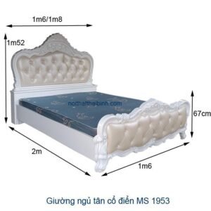 Giường ngủ tân cổ điển MS 1953 Giường ngủ tân cổ điển MS 1953
