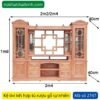 Kệ tivi gỗ kết hợp tủ trang trí MS 2747 - Ảnh 2