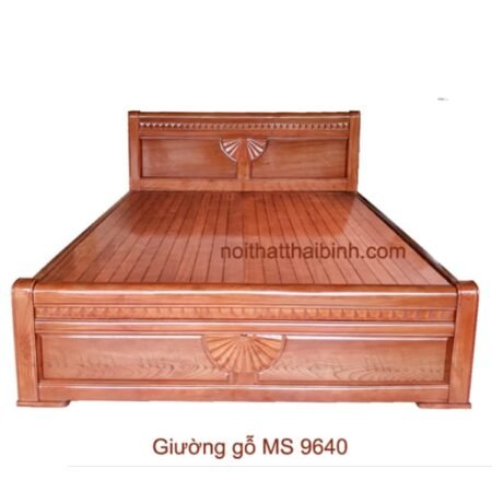 Mẫu giường gỗ đẹp đơn giản MS 9640 Giá = 12.500.000
