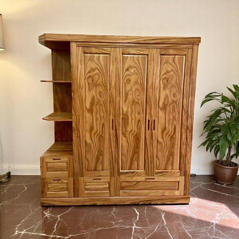 mẫu tủ quần áo gỗ tự nhiên 4 cánh