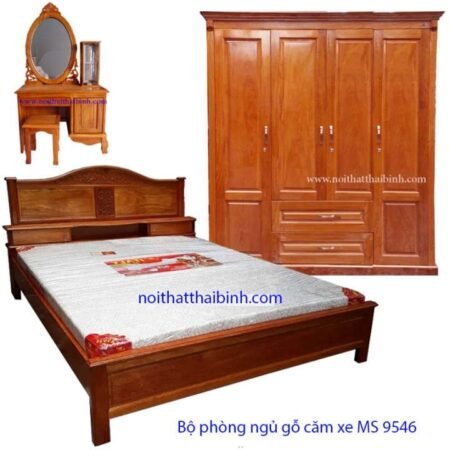 Bộ phòng ngủ gỗ căm xe MS 9546 Giá bộ = 36.900.000