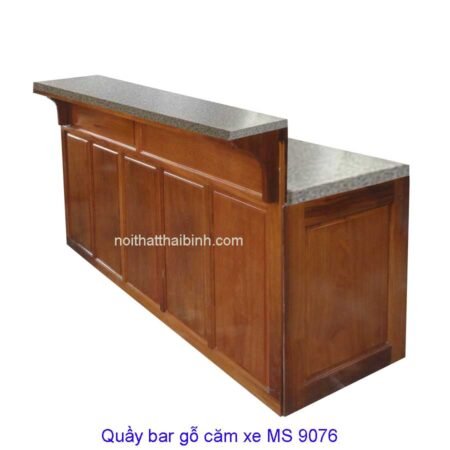 Quầy lễ tân gỗ căm xe MS 9076 Giá : Size 2m0 = 13.400.000