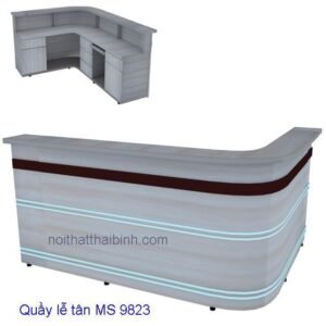Quầy lễ tân đẹp hiện đại MS 9823 Giá 2m0 = 10.800.000