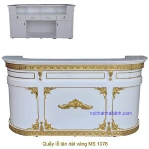 Quầy lễ tân dát vàng MS 1076 Giá bán = 20.000.000 đ