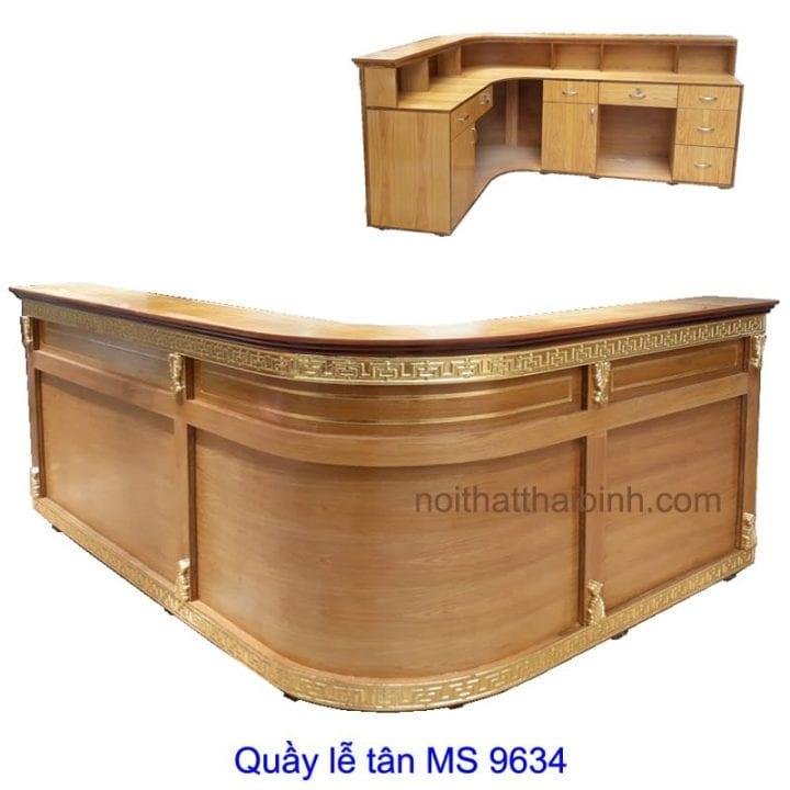 Quầy lễ tân góc MS 9634 1 Quầy lễ tân góc MS 9634