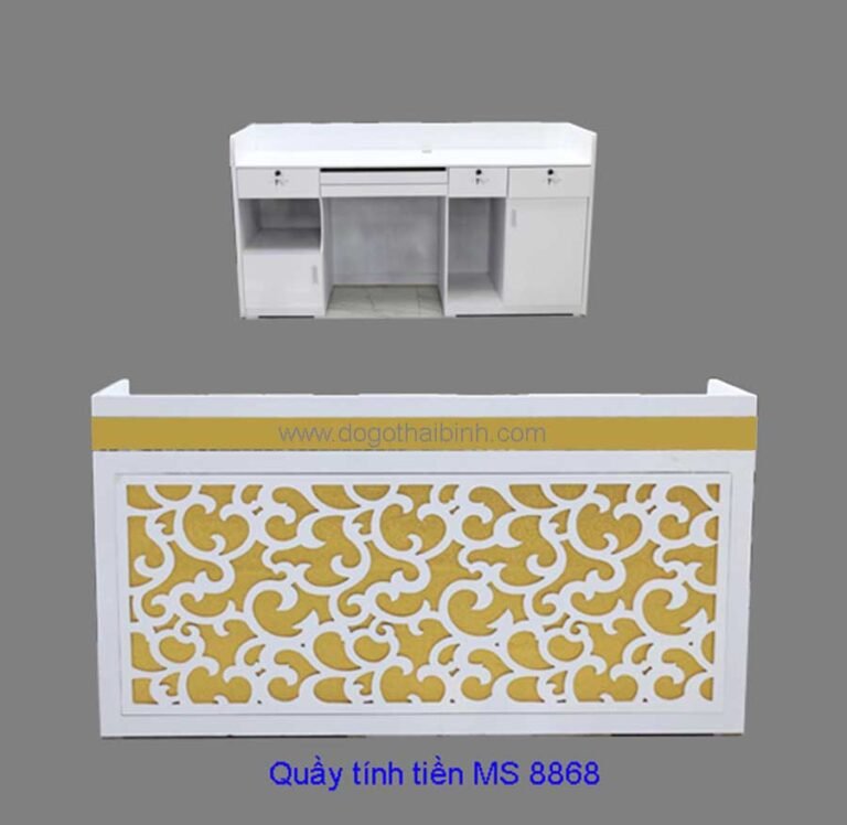 Quầy tính tiền  MS 8868 Size : 1m2 x 1m08 x 0m47 Giá: 5.800.000