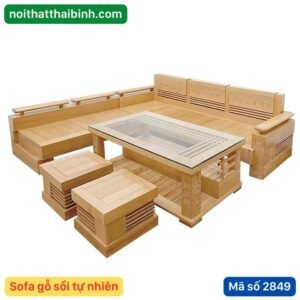 Sofa góc gỗ sồi tự nhiên MS 2849