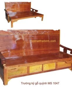 Trường kỷ gỗ quỷnh MS 1047 Giá bán = 6.500.000 đ