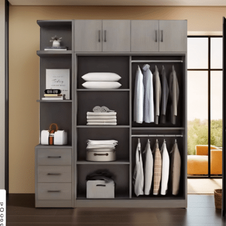 Tủ Áo 2 Tầng cửa lùa có kệ trang trí MS 3196 7 Tủ Áo 2 Tầng cửa lùa có kệ trang trí MS 3196