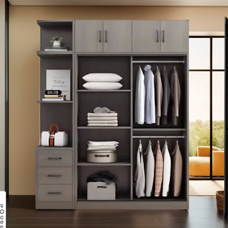 Tủ Áo 2 Tầng cửa lùa có kệ trang trí MS 3196 - Ảnh 3