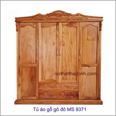 Tủ áo gỗ gõ đỏ MS 9371 Giá 1m8 = 35.000.000
