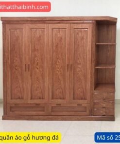 Tủ áo gỗ hương đá góc MS 2586