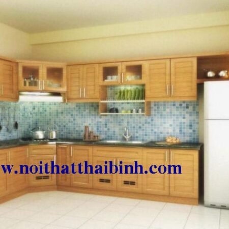 Tủ bếp gỗ sồi MS 1185  GIÁ : 4.500.000 md