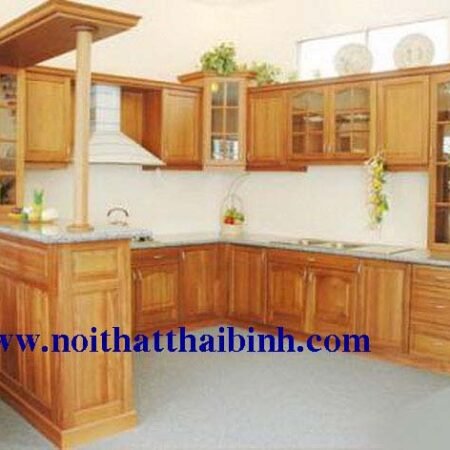 Tủ bếp gỗ gõ đỏ MS 1199  GIÁ : 6.300.000 md