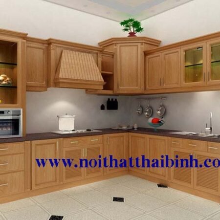 Tủ bếp gỗ sối MS 1224  GIÁ : 4.500.000 md