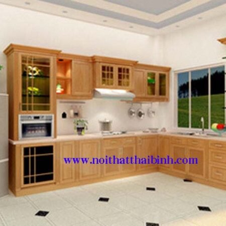 TỦ BẾP GỖ căm xe MS 1226  GIÁ : 4.700.000m2