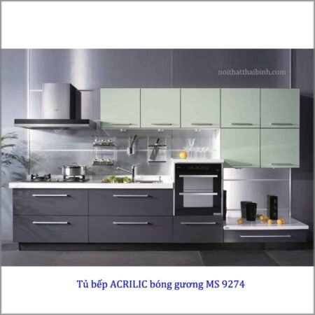 Tủ bếp ACRYLIC bóng gương MS 9274 Giá 4.100.000 mét dài