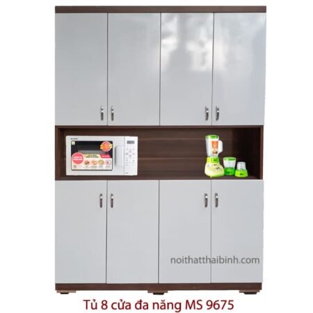 Tủ gỗ MFC 8 cửa đa năng MS 9675 Giá 1m4 = 6.000.000 đ