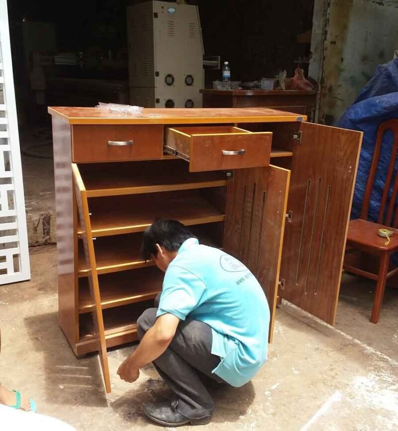 Tủ giầy phủ vân gỗ xoan MS 8993 Giá 1m2 = 3.000.000 - Ảnh 4