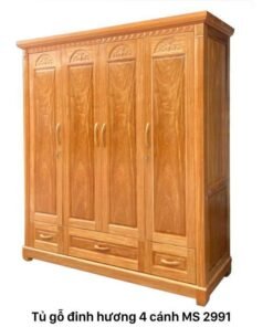 Tủ gỗ đinh hương 4 cánh MS 2991