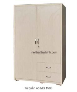 Tủ quần áo 2 cánh cửa MS 1586 Giá bán= 5,500,000đ giảm còn= 4,500,000đ