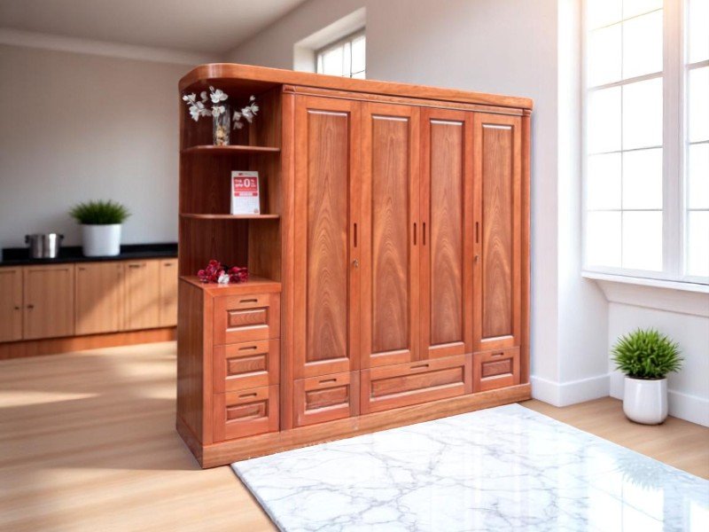 Mẫu tủ quần áo gỗ công nghiệp đẹp phù hợp