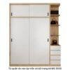 Tủ quần áo 2 tầng có kệ trang trí MS 3035