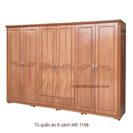 Tủ quần áo 6 cánh MS 1156 Giá bán = 14.000.000 đ