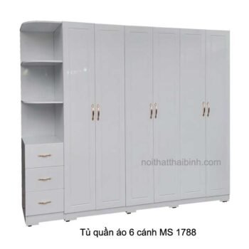 Tủ quần áo 6 cánh MS 1788