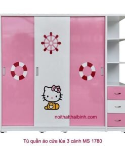 Tủ quần áo cửa lùa 3 cánh đẹp MS 1780