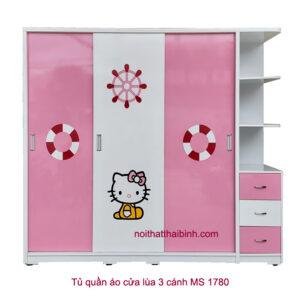 Tủ quần áo cửa lùa 3 cánh đẹp MS 1780