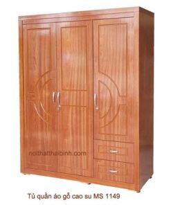 Tủ quần áo gỗ cao su MS 1149 Giá bán= 11.500.000đ giảm còn= 10.500.000đ