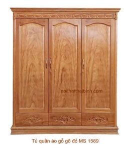 Tủ quần áo gỗ gõ đỏ tự nhiên MS 1589 Giá bán= 39,000,000đ giảm còn= 29,000,000đ